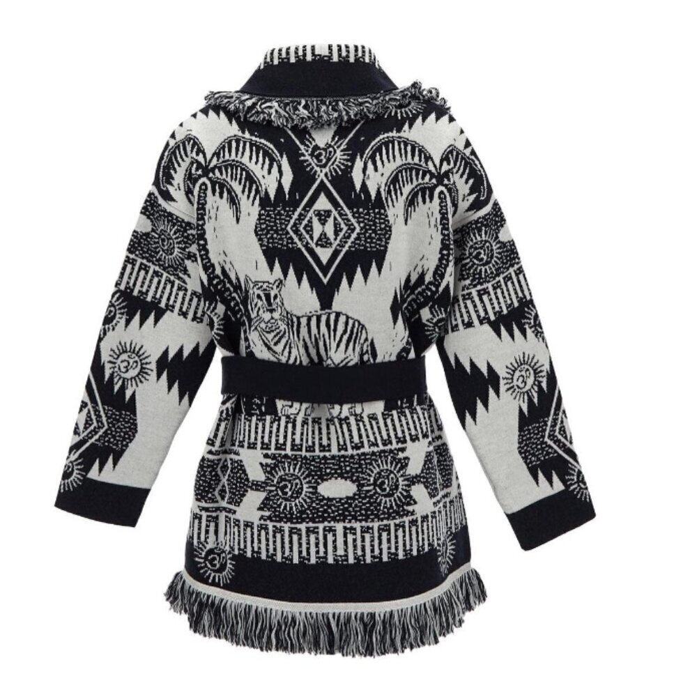 Alanui Wood Block Ibrid Cardigan Sweater Designer Luxury Size XS Women's NWT
